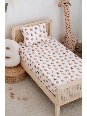 Tek Kişilik, Çocuk Lastikli Çarşaf Takımı, %100 Pamuk Saten - Teddy