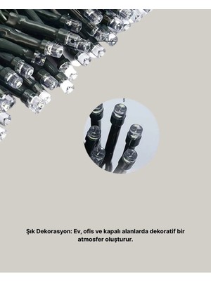 Uzun Ömürlü LED Teknolojili 10 Metre Şık Işıklı Süsleme Seti Midastech