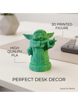 Baby Yoda (Grogu) – Star Wars Temalı 3D Baskı Bir Model.