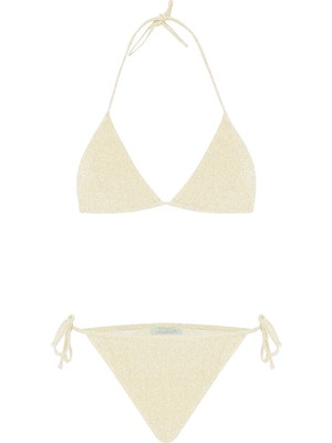 Aquella Lurex Gold Tulum Üçgen Bikini Takım