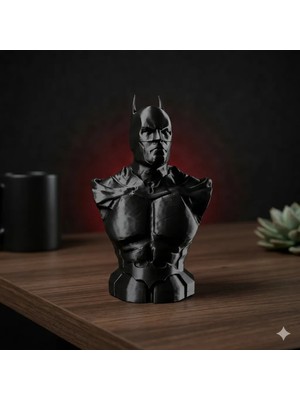 Batman Büstü – 12 cm 3D Baskı Dekoratif Figür