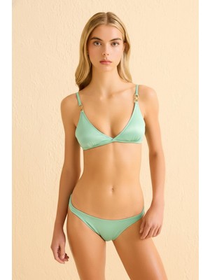 Aquella Lame Anvelop Mint Yeşili Üçgen Bikini Takım