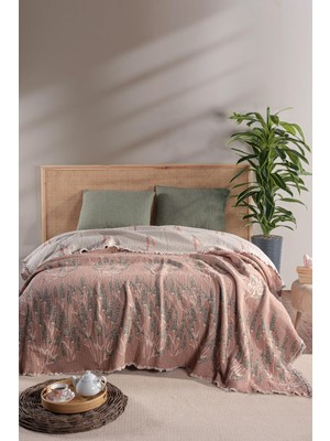 Comfort Craft Lavanta Desenli Müslin Yorgan -%100 Organik Pamuk Çift Kişilik Battaniye 240X260