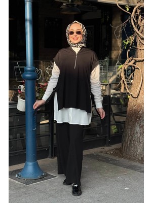 Heddy & Nurcan Çetin Nurcan Çetin Pantolonlu Takım 26613 Siyah
