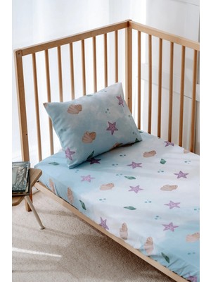Tek Kişilik, Çocuk Lastikli Çarşaf Takımı, %100 Pamuk Saten - Little Mermaid
