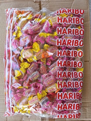 HARIBO Fruitbons Mix Bayram Şekeri 1 kg (Çilekli, Kolalı, Limonlu, Portakallı)
