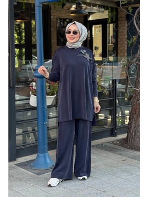 Heddy & Nurcan Çetin Nurcan Çetin Pantolonlu Takım 26442 Lacivert