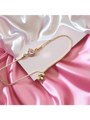C&On Design 💖 Pembe Kalp Işıltısı Bileklik – Enerjik ve Romantik Şıklık 💖