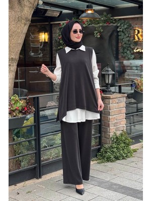 Heddy & Nurcan Çetin Nurcan Çetin Pantolonlu Takım 26604 Siyah