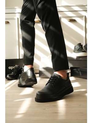 Zerenyus ZRK-X16 Premium Siyah Günlük Erkek Klasik Casual Ayakkabı