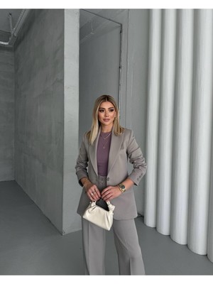 Vuntal Butik Blazer Takım Elbise Tek Düğme Ceket Pantolon