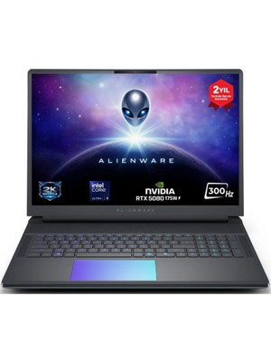 Dell Alienware 18 Area-51 AA18250 Ultra 9 275HX 64GB 1tb SSD 24GB RTX5090 175W 18 Wqxga 300Hz Windows 11 Pro  Ingilizce Klavye