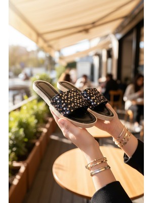 Kadın Günlük Terlik Çeyiz Bohça Gelin Ev Misafir Dışarı Terliği