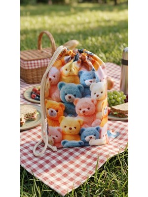 Malinka 5d Pamuklu Sporcu Kıyafet Piknik Oyuncak Anne Bebek Bakım Çantası Kuru Islak Kirli Çamaşır ve Mayo Torbası