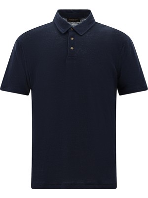 Abdullah Kiğılı Regular Fit Keten Polo Yaka T-shirt