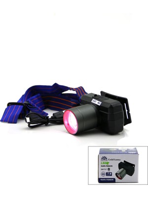 Şarjlı 30W Kafa Lambası Fener 1 LED USB - Type-C Kademe Işık Ayarı - Flaşör (4887) Midastech