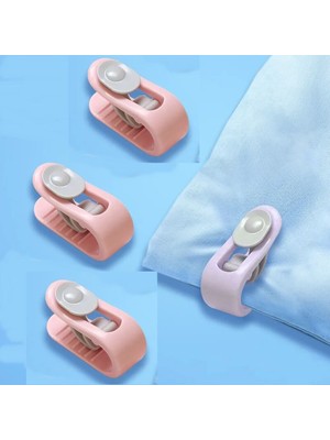 4 Adet Mandallı Iğnesiz Yorgan Kılıfı Nevresim Sabitleme Klips Takımı Midastech