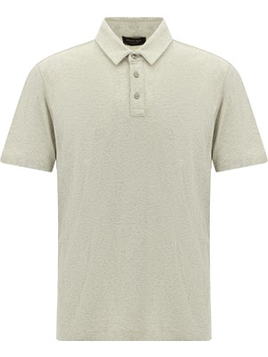 Abdullah Kiğılı Regular Fit Desenli Merserize Pamuk Polo Yaka T-shirt