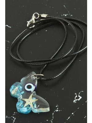 Marsilyan Deniz Yıldızı Kelebek Epoksi Kolye