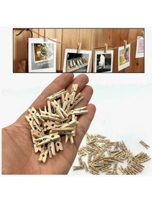 Mandal Mini Ahşap Mandal (10 Adet) Midastech