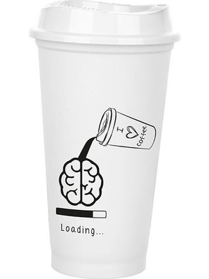 Kahve Bardağı - Kapaklı Beyaz 473 ml Midastech