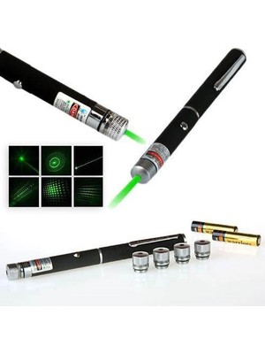 Yeşil Lazer Pointer 5000 Mw 15 Km Etkili (Tek Başlık 5 Model) Midastech