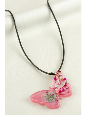 Marsilyan Sultan Otu Kelebek Epoksi Kolye