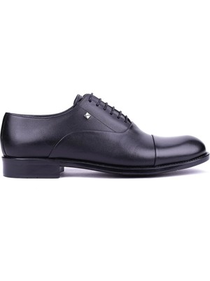 Shoetyle Fosco - Hakiki Deri Siyah Renk Erkek Klasik Ayakkabı - 7102