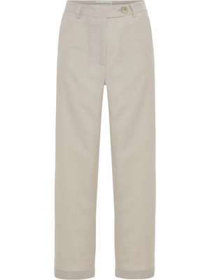 Straıght Fıt Keten Pantolon