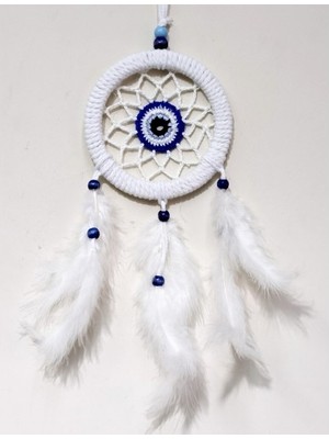 Zincir Örgülü 12 Santimetre Çapında Kuş Tüylü Duvar Süsü Midastech