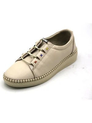 De Scario De Scarıo 3235 Bej Derı Kadın  Ayakkabı