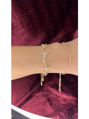 Ayarlanabilir Gold Çelik Bileklik