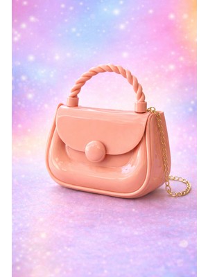 Selvira Kız Çocuk Çantası Parlak El Çantası Mini Şık Günlük Omuz Askılı Çocuk Çanta