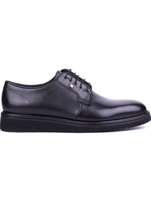 Shoetyle Fosco - Hakiki Deri Siyah Renk Günlük Erkek Ayakkabı - 2980