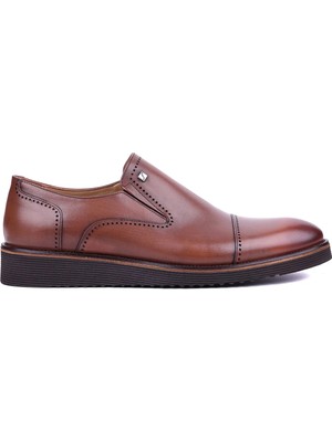 Shoetyle Fosco - Hakiki Deri Taba Rengi Günlük Erkek Ayakkabı - 3214
