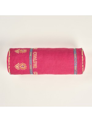 Zsa Zsa Zsu Ghunı Nakışlı Pamuk Dolgulu Kırlent 17X47 cm Fuşya