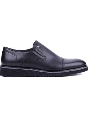 Shoetyle Fosco - Hakiki Deri Siyah Renk Günlük Erkek Ayakkabı - 3214