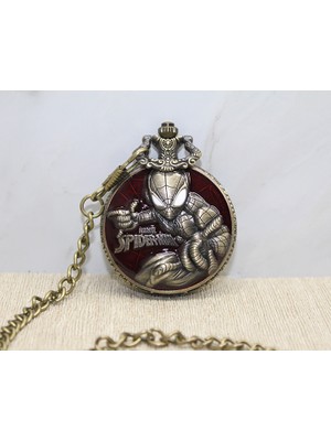 Spiderman Tasarımlı Köstekli Saat  Midastech