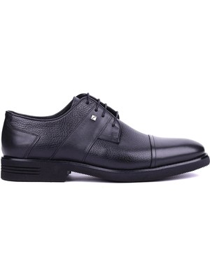 Shoetyle Fosco - Hakiki Deri Siyah Renk Klasik Erkek Ayakkabı - 3258