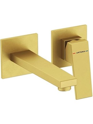 Artema Minimax Square Ank.lav.bat,kısa Fırçalı Altın A4359225 Ankastre Lavabo Bataryas