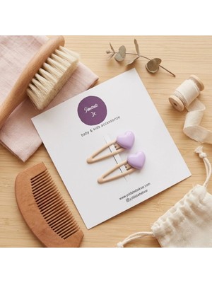 Simone Jr. Pastel Kalpli Çiftli Saç Tokası – Rengarenk Seçeneklerle - 5