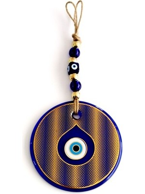 Altın Sarısı Yaldızlı Damla Göz Modelli Cam Duvar Süsü Midastech