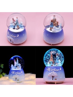 Işıklı Kar Püskürten Kış Masalı Temalı Kar Küresi Midastech