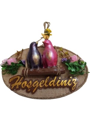 Kuş Tasarımlı Hoşgeldiniz Kapı Süsü Midastech