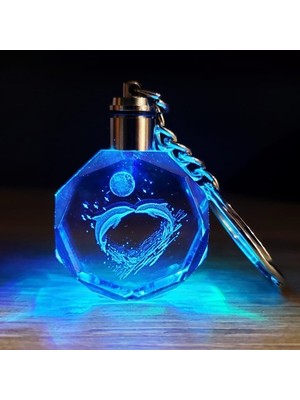 Yunus Balığı Tasarımlı Renk Değiştiren Işıklı Anahtarlık Midastech