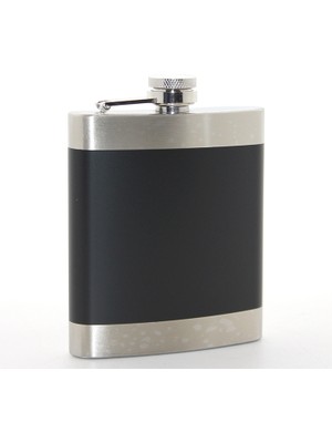 Paslanmaz Çelik Tekli 7 Oz Matara Siyah  Midastech