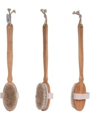 Organik Doğal At Kılı Banyo Fırçası Midastech