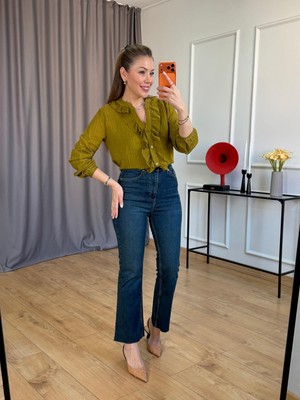 Size Özgü Petrol Flay Jean