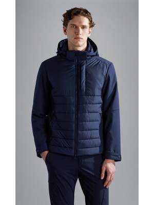 Paul & Shark Erkek Kapüşonlu Fermuar Kapamalı Cepli Uzun Kol Lacivert Mont 14312109-013