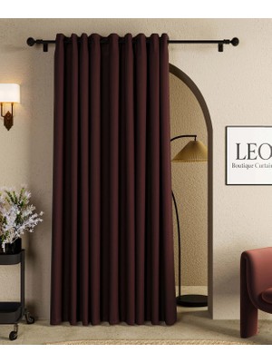 Leo Boutique Curtain Blackout Grommet Halkalı Dikim Fon Perde Rustik Karartma Fon Perde Işık Geçirmez Halkalı Blackout Fon Perde